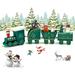 Christmas Train Painted Wooden Christmas Decoration Kid Gift Toys Xmas Table Top Ornament Mini Locomotive Embellishments for Festival Present