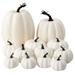 Gifts for Women Clearance YOHOME Artificial Assorted Pumpkins Mini Fake Artificial Maple Leaves Ha11ow-een 7pcs White One Size