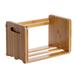 Bamboo shelf 1pc Bamboo Desktop Book Storage Rack Desk Book Shelf Storage Holder (Wood Color)