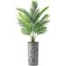 Artificial Tree In Contemporary Geometric Pattern Planter Fake Areca Tropical Palm Silk Tree For Indoor And Outdoor Home Decoration - 66 Overall Tall (Plant Plus Tree)