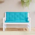 Suzicca Garden Bench Cushions 2pcs Turquoise 47.2 x19.7 x2.8 Fabric