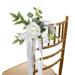 Chair back flower decoration flower wedding chair back flower imitation rose