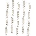 5 100pcs Silver Choker Magnet Necklaces Brass Fasteners Screw Clasps Necklace Cord End Cap Bracelet Screw End Tip Copper Screws Tie Buckle Clasps for Necklace Jewerly Clasps Lock