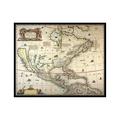 Poster Master Antique Geographical Poster - Vintage Tourism Print - 11x14 UNFRAMED Wall Art - Gift for Traveler Friend - America Septentrionalis North America Map - Wall Decor for Home Office