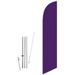 GLOBAL ADVERTISING SOLUTIONS Solid Color And Checkered Feather Flag Eye Catching Banner Sign For Business And Marketing Complete Set With 15 Ft Pole Kit And Ground Spike (Purple)