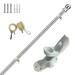 Junjian Flag Pole Kit with Bracket Holder 5FT Flag Pole Holder for Outside House Stainless Steel Wall Mounted House Flag Pole Metal Flagpole Kit for 2x3 3x5 & 4x6 American Flag (Silver)