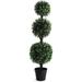 Artificial Boxwood Topiary Tree - 4 Boxwood Tree - Indoor/Outdoor Topiary Trees - Boxwood Artificial Outdoor Plants - Lifelike Wintergreen Boxwood Plant (1 Pack)