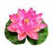 Artificial Floating Foam Lotus Flower with Fake Lily Pads 3PCS Artificial Lily Pads for Pond Petals Lotus Simulation for Home Garden Pond Decoration