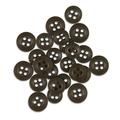 ButtonMode Standard Shirt Buttons 22pc Set Includes 8 Shirt Front Buttons (11mm or 7/16 in) 7 Sleeve Buttons (10mm or 3/8 in) 7 Collar Buttons (9mm or Almost 3/8 in) Brown Dark 22-Buttons