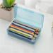 VerPetridure Plastic Pencil Box Large Capacity Pencil Boxes Pencil Case Clear Pencil Box for Girls Boys with Snap-tight Lid Stackable Design and Stylish Office Supplies Pencil Box for School