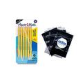 SharpWriter Mechanical Pencils 0.7mm HB No. 2 Yellow - 1 pack - 6 count - Paper Mate - plus 3 My Outlet Mall Resealable Storage Pouches