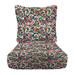 RSH DÃ©cor Indoor Outdoor Pillow Back Deep Seating Chair Cushion Set 23â€�x 26â€� x 5â€� Seat and 25â€� x 21â€� Back Cranston Multi Color Floral