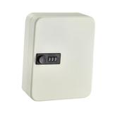 Key Lock Box Security Key Box Iron Keys Cabinet for Valet Services House Cabinet White 28 hook