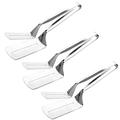 3 pieces of kitchen tongs 304 stainless steel multi-purpose fixture bread tongs/steak tongs/fried steak tongs/barbecue tongs/steak Turner fins