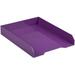 stackable trays - purple - desktop document letter file organizer tray - sold individually