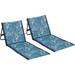 Loungers | Lounge Chair with Folding Design | Fully Padded Lightweight Portable Chair | Adjustable Back | 2 Pack | Deep Navy Ombre