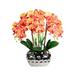 Large Artificial Orchid Bonsai Phalaenopsis Faux Plants Flowers Arrangements for Centerpieces Living Room Wedding Orange