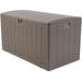 Multipurpose 130 Gallon Resin Outdoor Backyard Patio Storage Deck Box Container With Soft Close Lid Gray