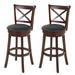 YRLLENSDAN Bar Stools Counter Stools Kitchen Barstools Wooden Low Back Bar Stools with 360 Degree Swivel and PU Leather Upholstery (Set of 2 43.9 H)
