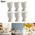 BLUESON 6Pcs Egg Cups Holders Ceramic Egg Cups Breakfast Boiled Egg Cups