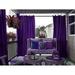 New Indoor/Outdoor 1Pc Unlined Thermal Blackout Window Drape Curtain Patio Panel Silver Grommet Solid Colors (63 Purple)