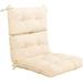 Tufted Patio Cushion Outdoor High Back Chair Pads 4.5 Inch Thick With 4 String Ties Patio Seat Cushion For Swing Bench Wicker Furniture Indoor Floor Cushion Beige