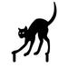 Metal Halloween Witch Cat Boiler Specter Decorative Garden Stakes Outdoor Garden Decor Halloween Silhouette Stake for Yards Gardens Decor Lawn Backyard Insert Card Slot