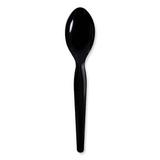 Boardwalk Heavyweight Wrapped Polystyrene Cutlery Teaspoon Black 1 000/Carton