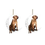 Fnochy Outdoor Rug Clearance Iron Art Sit On The Lovely Dog Ornament For Dog Lovers Christmas Tree Pendent 2PC