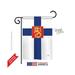 Breeze Decor 58103 Finland 2-Sided Impression Garden Flag - 13 x 18.5 in.