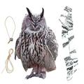 Owl Decoy to Scare Birds Away from Gardens Rooftops Patios Scarecrow Provides Chemical-Free Pest Control Fake Owl Statue for Home Garden Decoration