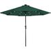 9Ft Solar Lighted Outdoor Patio Market Umbrella With Hand Crank And Tilt