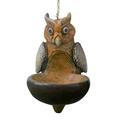 koaiezne Owl Pastorals Bird Feeder Decorative Garden Garden Decorations Owl Resin Bird Feeder