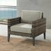 HomeStock Nordic Haven Outdoor Wicker Armchair Taupe/Brown