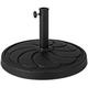 40 Lbs Patio Umbrella Base 21.5 Round Market Umbrella Stand For 1.5 -1.9 Umbrella Poles Heavy Duty Resin Base With Metal Support Holder For Deck Garden Poolside (40 Lbs)