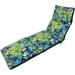 22W x 72L x 5H Hinge at 26 Spun Polyester Outdoor CHANNELED Reversible Chaise Cushion in Seabreeze Lagoon-Solid Navy by