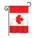 Breeze Decor BD-CY-GS-108277-IP-BO-D-US15-BD 13 x 18.5 in. Canada Country Flags of the World Nationality Impressions Decorative Vertical Double Sided Garden Flag Set with Banner Pole