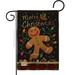 Breeze Decor BD-XM-G-114085-IP-DB-D-US12-BD 13 x 18.5 in. Gingerbread Burlap Winter Christmas Impressions Decorative Vertical Double Sided Garden Flag