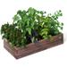 Raised Garden Bed Wood Planter Box Outdoor Planting Bed for Vegetable Flower Rectangular Planter for Patio and Lawn 47 Lx24 Wx9 H (Brown)