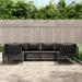 vidaXL 6 Piece Patio Lounge Set with Cushions Anthracite Steel