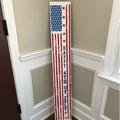 Bay and Birch Designs July 4th Porch Sign American Flag Red Indoor Outdoor Traditional 48 H