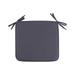 Seat Cushion Square Strap Garden Chair Pads Seat Cushion for Outdoor Bistros Stool Patio Dining Room Polyester Dark Gray