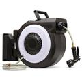 Tools Retractable Garden Hose Reel 130ft x 1/2 with 9 Pattern Hose Nozzle Wall Mounted Water Hose Reel Automatic Rewind with Any Length Lock and 180Â° Swivel Bracket