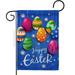 Breeze Decor G153072-BO Colorful Eggs Ornament Garden Flag Spring Easter 13 x 18.5 in. Double-Sided Decorative Vertical Flags for House Decoration Banner Yard Gift