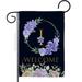 Breeze Decor 13 x 18.5 in. Welcome I Initial Garden Flag with Spring Floral Double-Sided Decorative Vertical Flags House Decoration Banner Yard Gift