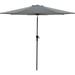 9Ft Solar Lighted Outdoor Patio Market Umbrella With Hand Crank And Tilt