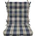 RSH DÃ©cor Indoor Outdoor Tufted Back Chair Cushion Choose Color (Branson Lapis Blue)