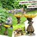 Eguiwyn Bird feeder Polyresin With Brown For Outside Bath Bird Feeder Pedestal Wild Handmade Bird Patio & Garden Bird Feeders Multicolor