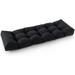 Outdoor Bench Cushion 52 x 19.5 Inch Tufted Patio Cushion Pads for Garden Sofa Settee Couch Thick Loveseat Cushion Waterproof Patio Furniture Swing Cushion (Black)
