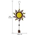 Cieken 1PC Sun Wind Chimes Wrought Iron Ornaments Balcony Creative Pendant Wind Chimes